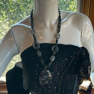 Vintage 80s beaded necklace